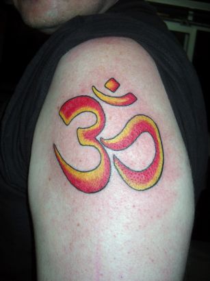 Om Symbol Image Tattoo On Arm